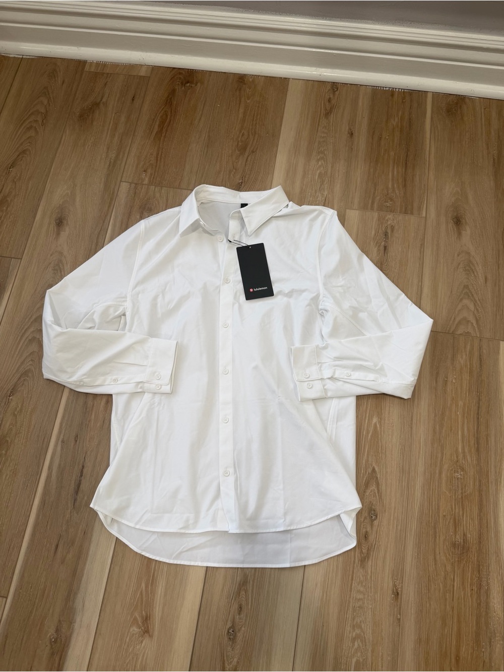 Men's Lululemon White Button-Down Shirt